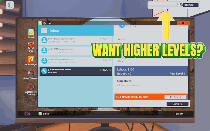 PC Building Simulator — Fast Track (Kudos & Levels)